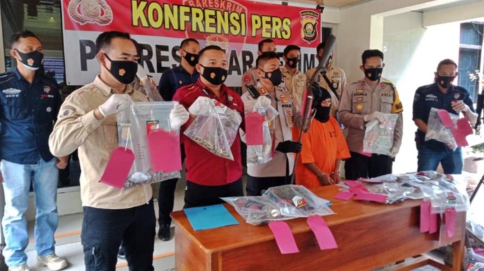 Konferensi Pers di Polres Muara Enim (dok. Polres Muara Enim)