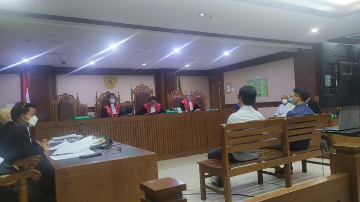 Sidang kasus korupsi dana triathlon dengan terdakwa Mark Sungkar, di Pengadilan Tipikor Jakarta, Selasa (16/5/2021).