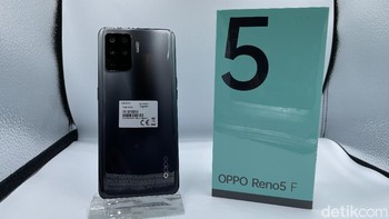 Oppo dalam waktu dekat akan merilis ponsel terbarunya, yaitu Reno5 F. Foto: detikINET/Anggoro Suryo Jati