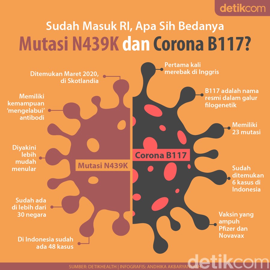 Sama-sama Ada di Indonesia, Ini Bedanya Mutasi N439K Vs Varian B117 Corona Sama-sama Ada di Indonesia, Ini Bedanya Mutasi N439K Vs Varian B117 Corona