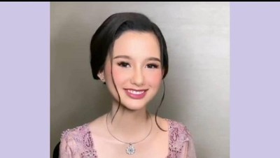 7 Gaya Cantik Sarah Menzel, Pacar Azriel saat Hadiri Lamaran Atta-Aurel