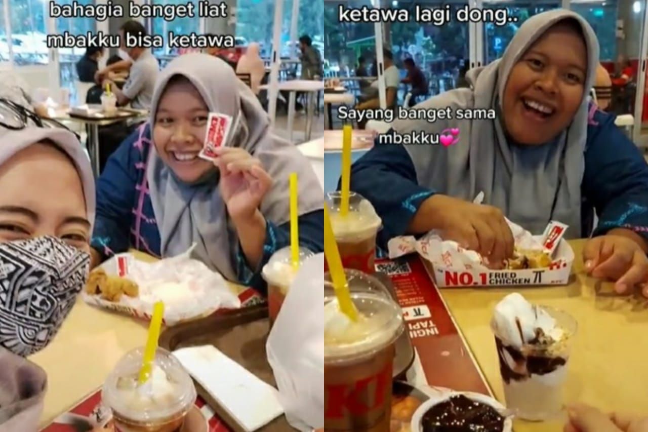 Kisah viral ART yang bahagia karena ditraktir makan sang majikan.
