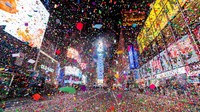 Tidak ada keramaian di malam pergantian tahun ke 2021. (Noam Galai/Getty Images/CNN Travel)