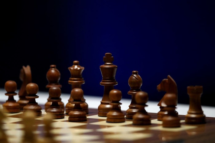 BEVERWIJK, NETHERLANDS - JANUARY 27:  A detailed view of the board and pieces including the Queen, King, Knight, Bishop, Rook and Pawn during the 83rd Tata Steel Chess Tournament held in Dorpshuis De Moriaan on January 27, 2021 in Wijk aan Zee, Netherlands (Photo by Dean Mouhtaropoulos/Getty Images)