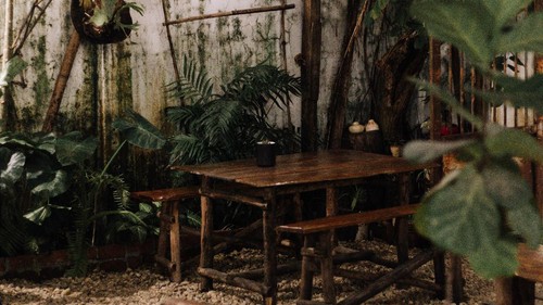 Ilustrasi kafe outdoor