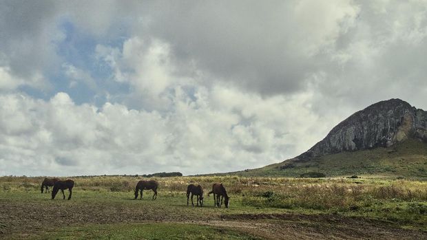 Patung Moai di Pulau Paskah Patung Moai di Pulau Paskah