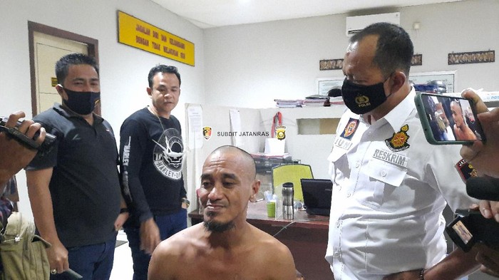 Saddaq saat berada di Polda Sumsel (Syahbana-detikcom)