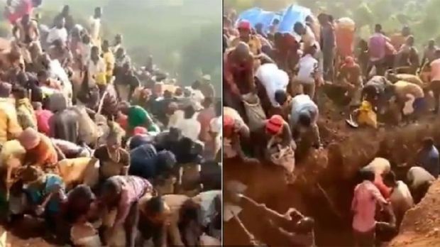 Sebuah gunung emas baru ditemukan di Kongo, Afrika. Dikutip dari Unilad, lokasi gunung itu berada di desa Luhihi yang berjarak 50 kilometer dari ibu kota provinsi Kivu Selatan, Bukavu. (Tangkapan Layar)