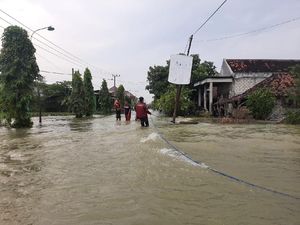 12 Desa di Gresik Banjir Terdampak Luapan Kali Lamong