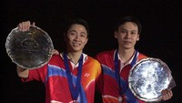 Tony Gunawan dan Halim Heryanto menjadi juara di 2001. John Gichigi/ALLSPORT.