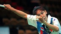 Sementara di nomor tunggal putri hanya Susy Susanti yang pernah membawa pulang titel All England. Susy meraihnya pada tahun 1990, 1991, 1993, dan 1994. AFP PHOTO/Thomas Cheng.