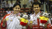 Rexy Mainaky/Ricky Subagja meraih gelar juara di tahun 1995 dan 1996. AFP/Toshifumi Kitamura.