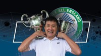 Legenda tunggal putra Indonesia, Rudy Hartono, masih menjadi pebulutangkis Tanah Air dengan titel All England terbanyak. Rifkianto Nugroho/detikcom/File.