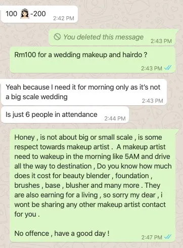 Curhatan makeup artist yang ditawar Rp 300 ribu untuk rias pengantin.