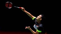 Jonatan berhasil mengatasi perlawanan sengit Kunlavut 21-13, 24-22 dalam waktu 53 menit. Naomi Baker/Getty Images.