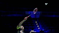 Kunlavut Vitidsarn VS Jonatan Christie tersaji Birmingham Arena pada babak pertama All England 2021, Kamis (18/3) dini hari WIB. Zac Goodwin/PA via AP.