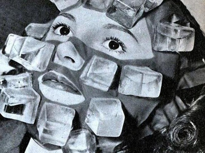 Tren kecantikan wanita zaman dulu, masker menggunakan es batu.