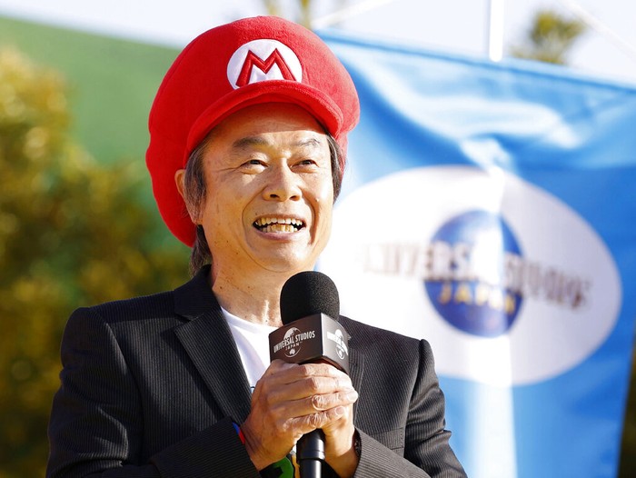 Mario, center, and other characters participate in the opening ceremony of 