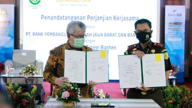 bank bjb bekerja sama dengan Kejaksaan Tinggi Banten menggelar talkshow penerangan hukum dengan tema 