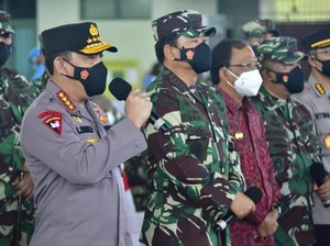 Kunker ke Bali, Panglima-Kapolri Minta Vaksinasi Dikeroyok Agar Cepat Selesai