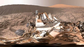 Foto panorama di samping Namib Dune di Mars Foto: NASA/JPL-Caltech/MSSS