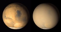 Kabut debu menutupi permukaan Mars pada tahun 2001