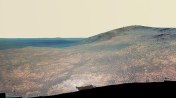 Foto panorama lembah Marathon. Foto: NASA / JPL-Caltech / Cornell Univ./Arizona State Univ.