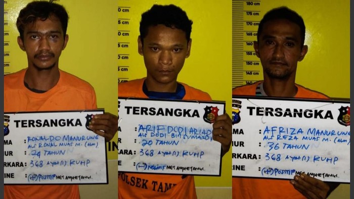 Polisi amakan 3 preman yang palak pedagang di Pekanbaru