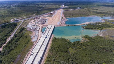 Tengok Progres Pembangunan Tol Palembang-Prabumulih
