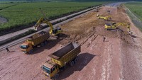 Progres pembangunan Jalan Tol Palembang-Muaraenim ruas Indralaya-Prabumulih sepanjang 64,8 Km tersebut sudah mencapai 30,4 persen  