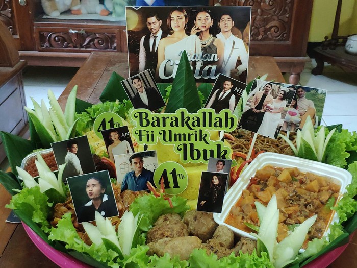 Tumpeng Ikatan Cinta So Sweet! Suami Berikan Tumpeng Ikatan Cinta untuk Ultah Istrinya