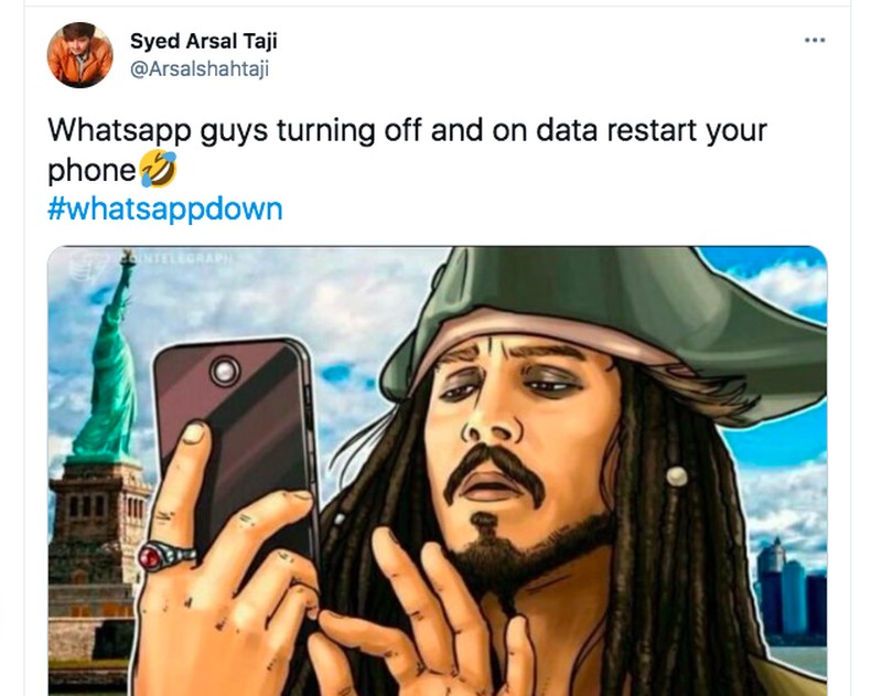 Meme WhatsApp down