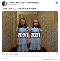Kehidupan di tengah pandemi memang tidak mudah, beberapa meme bertebaran soal 2021 yang nampaknya bakal mirip 2020. Wah, harapannya sih bisa lebih baik, ya.
