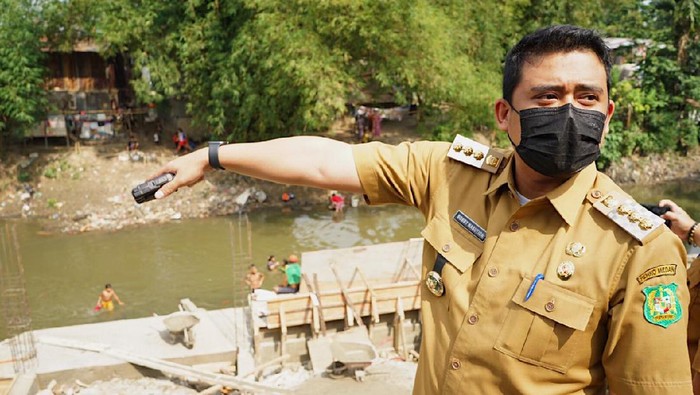 Bobby Nasution sidak ke Sungai Deli, Medan