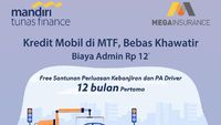 Mega Insurance Mandiri Tunas Finance Promo Biaya Admin Kredit Rp 12