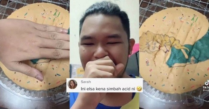 Ngakak! Buat Cake Elsa Frozen, Hasilnya Malah Elsa Tersiram Air Keras