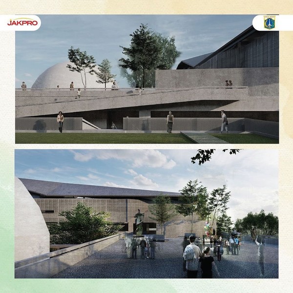 Desain yang dihadirkan pun bergaya modern minimalis. Pengunjung dapat dengan mudah mencapai area atas yang nantinya bisa digunakan untuk tempat peneropongan bintang (dok JakPro Group) Desain yang dihadirkan pun bergaya modern minimalis. Pengunjung dapat dengan mudah mencapai area atas yang nantinya bisa digunakan untuk tempat peneropongan bintang (dok JakPro Group)