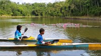 Situ Wangi Ciamis akan menjadi sebuah destinasi multifungsi. Mulai dari ketersediaan air baku, rekreasi, wisata legenda, hingga wisata olahraga, terutama dayung. (Dadang Hermansyah/detikTravel)