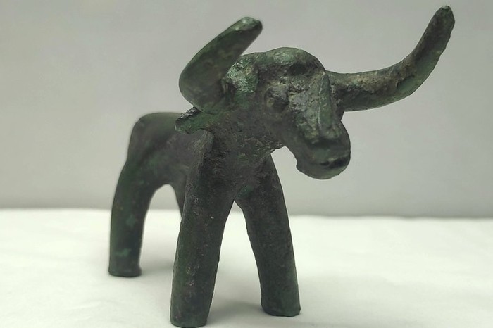 Patung Mirip Banteng Berusia Ribuan Tahun Mencuat Setelah Hujan Deras
