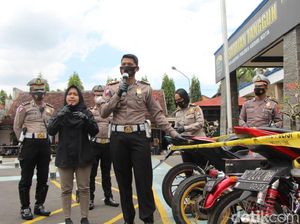 Puluhan Motor Berknalpot Brong Diamankan Polisi Kota Kediri