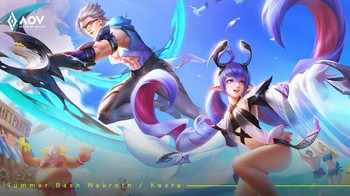 Tak hanya didesain dengan sangat detail, skin untuk Nakroth dan Keera ini juga memiliki efek skill yang sangat memukau. (Foto: Garena)