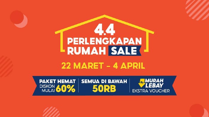 Shopee menghadirkan kampanye 4.4 Mega Shopping Day yang berlangsung 8 Maret-4 Mei 2021.