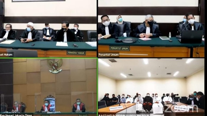 Sidang eks Ketum FPI Ahmad Shabri Lubis dkk dalam kasus kerumunan Petamburan
