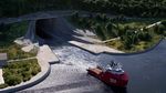 Foto: Terowongan Kapal di Bawah Gunung Norwegia