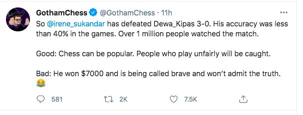 Tweet GothamChess