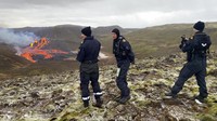 Icelandic Meteorological Office (IMO) melaporkan hingga saat ini, gunung berapi tersebut mengalami letusan kecil dengan dua aliran lava mengalir ke arah yang berlawanan. Icelandic Coast Guard via AP