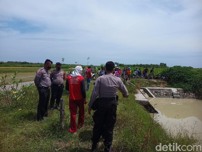 Embung lokasi penemuan mayat di Rembang, Rabu (24/3/2021).