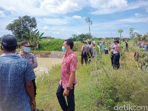 Embung lokasi penemuan mayat di Rembang, Rabu (24/3/2021).