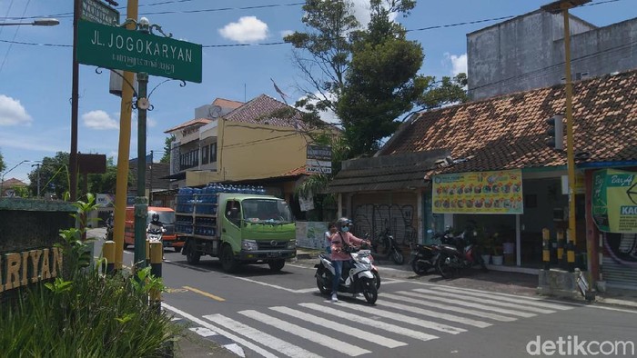 Kawasan Jalan Jogokariyan Yogyakarta. Foto diambil Rabu (24/3/2021).
