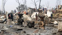 Seorang juru bicara International Organization for Migration (IOM) Angela Wells mengatakan kebakaran itu telah menyebabkan kerusakan besar. AP Photo/ Shafiqur Rahman
